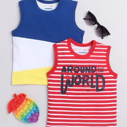 BUMZEE Boys Pack Of 2 Printed Cotton T-shirt-image-66