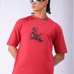 The Indian Garage Co Men Typography Printed Boxy T-shirt-image-88