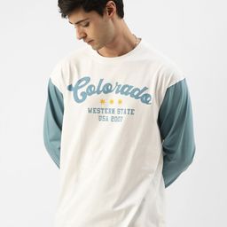 Maniac Typography Printed Drop-Shoulder Cotton Oversized-Fit T-shirt-image-26