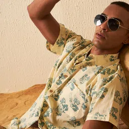 DENNISON  Smart Block Printed Casual Shirt-image-74