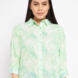 Madame Women Abstract Printed Casual Shirt-45