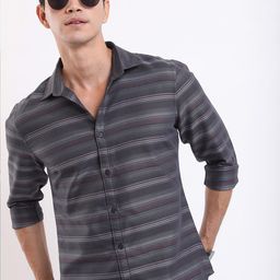KETCH Slim Fit Horizontal Striped Casual Shirt-image-8