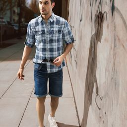Roadster Men Blue Pure Cotton Tartan Checked Casual Shirt-image-69