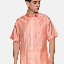 Sethukrishna Men Peach-Coloured Standard Casual Shirt-picture-31