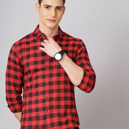 HARDSODA Buffalo Checked Twill Weave Casual Shirt-image-93
