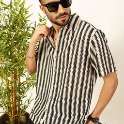Thomas Scott Men Premium Semi Sheer Striped Casual Shirt-image-21