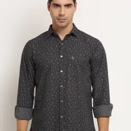 Cantabil Micro Ditsy Printed Cotton Casual Shirt-picture-15