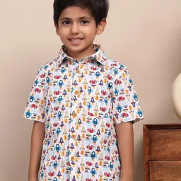 Biglilpeople Boys Conversational Printed Cotton Casual Shirt-image-11