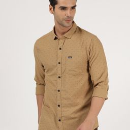 Wrangler Men Brown Slim Fit Printed Casual Shirt-image-65