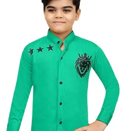 BAESD Boys Spread Collar Comfort Graphic Printed Casual Shirt-image-27