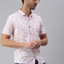 SHOWOFF Men Pink Comfort Printed Casual Shirt-image-71