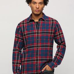 Pepe Jeans Checked Spread Collar Chest Pocket Pure Cotton Casual Shirt-image-97