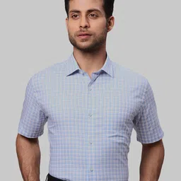 Park Avenue Checked Cotton Formal Shirt-image-66