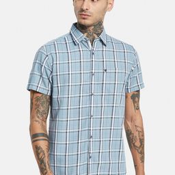 METTLE Checked Short Sleeve Cotton Casual Shirt-image-99
