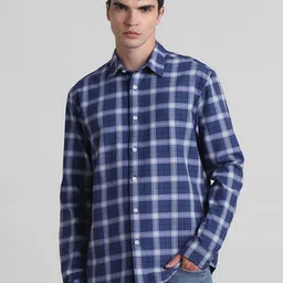 Jack & Jones Men Tartan Checks Opaque Checked Casual Shirt-image-54