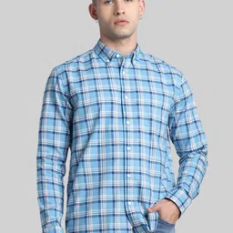 Jack & Jones Tartan Checks Button-Down Collar Long Sleeves Cotton Casual Shirt-picture-11