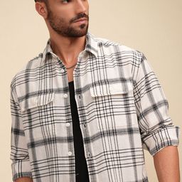 LOCOMOTIVE Premium Men Tartan Checks Opaque Checked Casual Shirt-picture-15