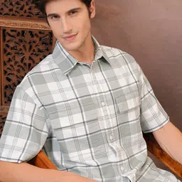 LOCOMOTIVE Premium Dobby Textured Checked Utility Pocket Oversized Overshirt-image-65