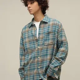 StyleCast Men Tartan Checks Opaque Checked Casual Shirt-image-57