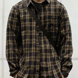 StyleCast Men Tartan Checks Opaque Checked Casual Shirt-image-55