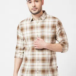 SPYKAR Classic Tartan Checked Opaque Cotton Casual Shirt-picture-29