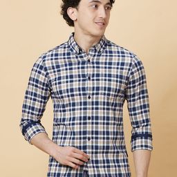 Being Human Men Slim Fit Tartan Checks Opaque Checked Casual Shirt-picture-10