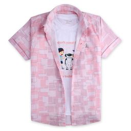 CAVIO Boys Checked Casual Shirt & T-Shirt-image-71
