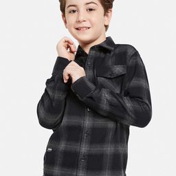Octave Boys Tartan Checked Cotton Casual Shirt-image-10