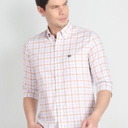 Arrow Sport Tartan Check Slim Fit Opaque Pure Cotton Casual Shirt-image-58