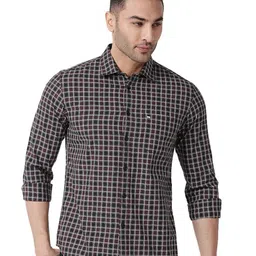 Basics Slim Fit Checked Cotton Casual Shirt-image-63