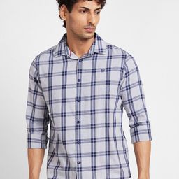 Being Human Slim Fit Opaque Checked Casual Shirt-image-50