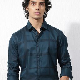 RARE RABBIT Men Boxline-5 Slim Fit Checked Cotton Shirt-image-72