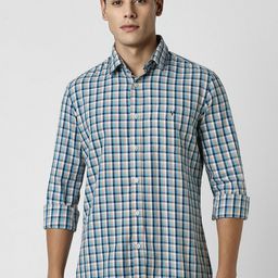 Van Heusen Sport Men Slim Fit Opaque Checked Casual Shirt-image-100