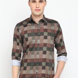 JADEBERRY Classic Fit Checked Cotton Casual Shirt-image-98