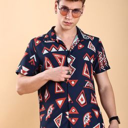 KETCH Geometric Printed Casual Shirt-image-62