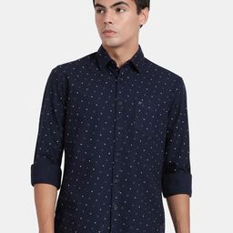 t-base Micro Ditsy Printed Cotton Casual Shirt-image-78