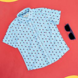 Pantaloons Junior Boys Conversational Printed Casual Shirt-image-95