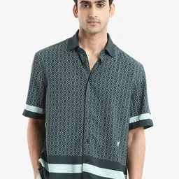 RARE RABBIT Men Comfort Boxy Opaque Printed Casual Shirt-image-4