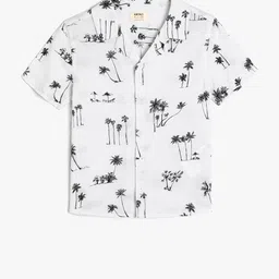 Koton Boys Conversational Printed Cuban Collar Casual Shirt-image-94