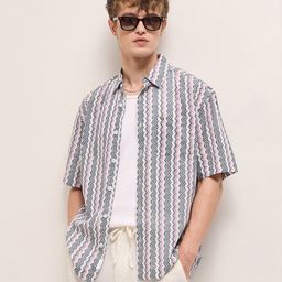 THE BEAR HOUSE Men Spread Collar Vertical Striped Cotton Relaxed Fit Casual Shirt-image-20