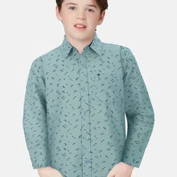 Palm Tree Boys Conversational Printed Cotton Casual Shirt-picture-33