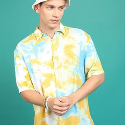 KETCH Men Tie and Dye Printed Casual Relaxed Fit Shirt-image-72