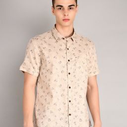 TIM PARIS Standard Floral Printed Spread Collar Casual Pure Cotton Shirt-image-22