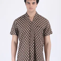 HUE & HIDE Men Modern Opaque Printed Casual Shirt-image-45