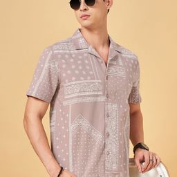 People Men Opaque Printed Casual Shirt-image-14