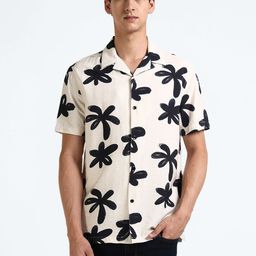 Flying Machine Floral Printed Cuban Collar Casual Shirt-image-91