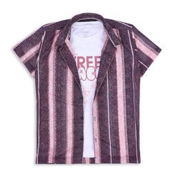 CAVIO Boys Comfort Cotton Striped Casual Shirt-image-91