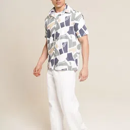 HONNETE Men Comfort Opaque Printed Casual Shirt-picture-9
