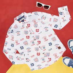 Pantaloons Junior Boys Conversational Printed Cotton Casual Shirt-image-26