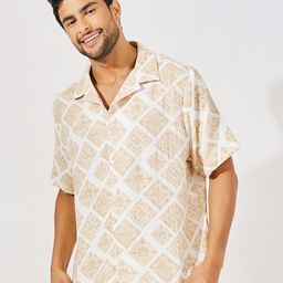 Styli Men Opaque Printed Casual Shirt-image-34